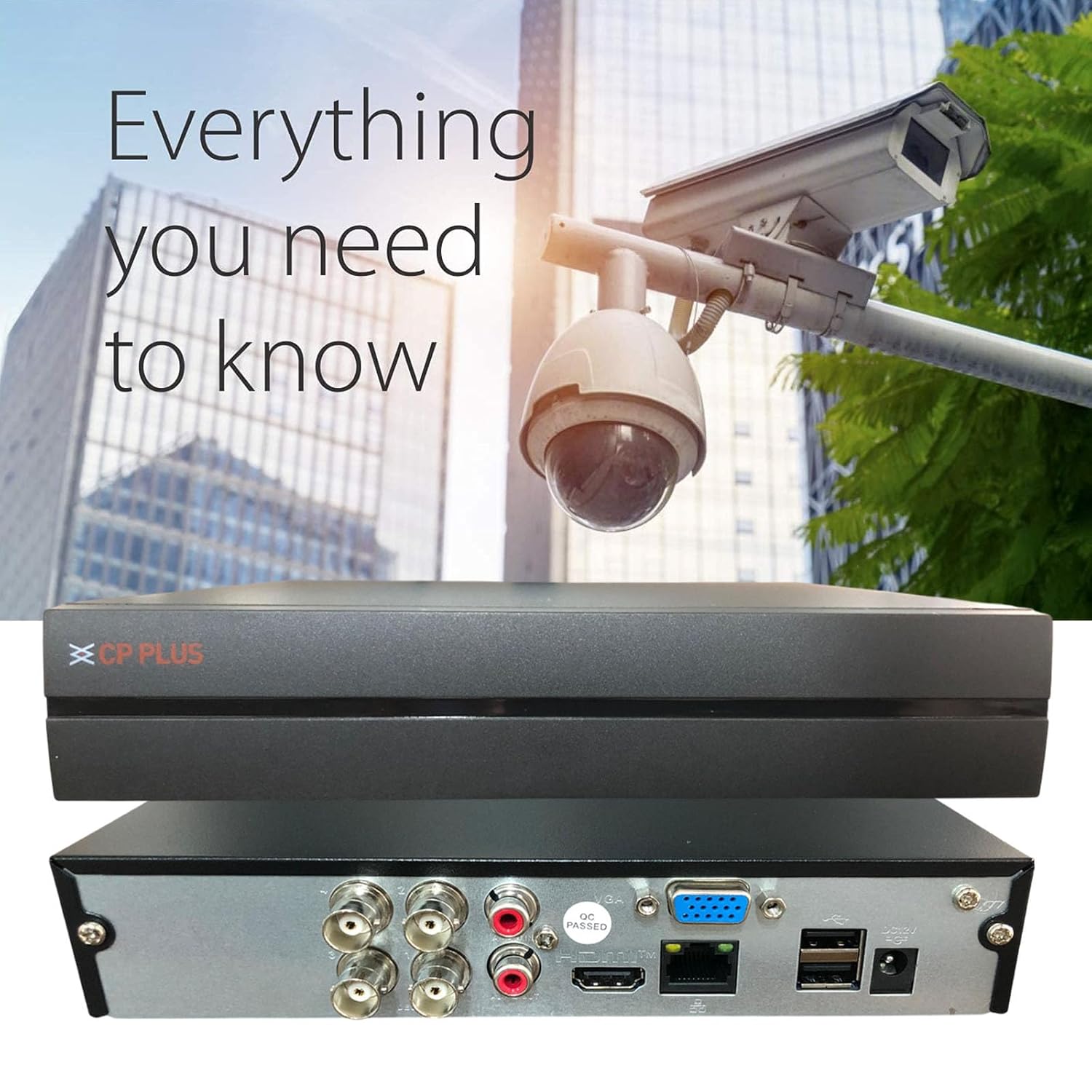 CP Plus 4 Channel HD Digital Video Recorder (DVR) for Security Surveillance - Supports HD & Analog Cameras