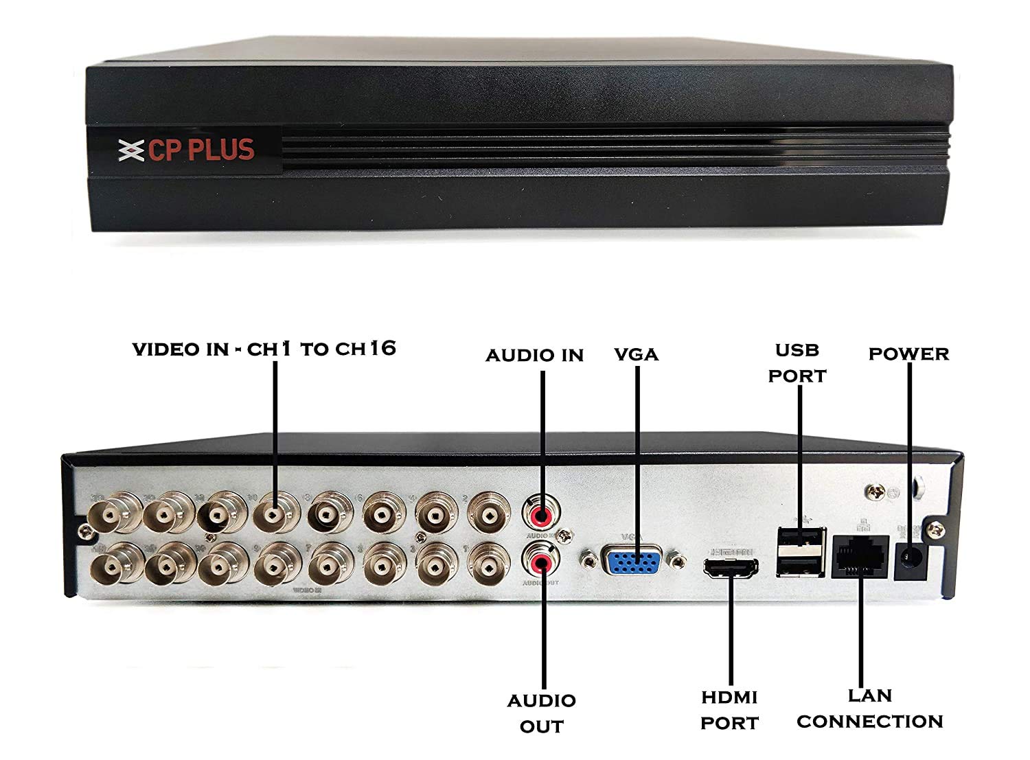 CP Plus 16 Channel HD Digital Video Recorder (DVR) 2.4 MP SUPPORT