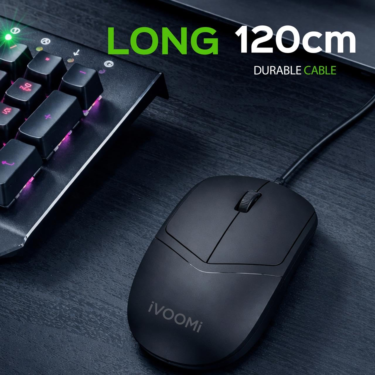 iVOOMi BOLD High-Performance Wired Optical Mouse