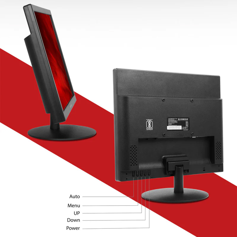 Zebronics HD/FHD LED Monitor HDMI & VGA Connectivity (17" | 18.5" | 19" | 22" Sizes)