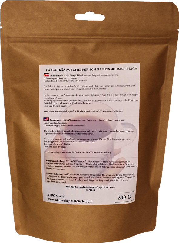 Chaga Pulver - 200 Gramm