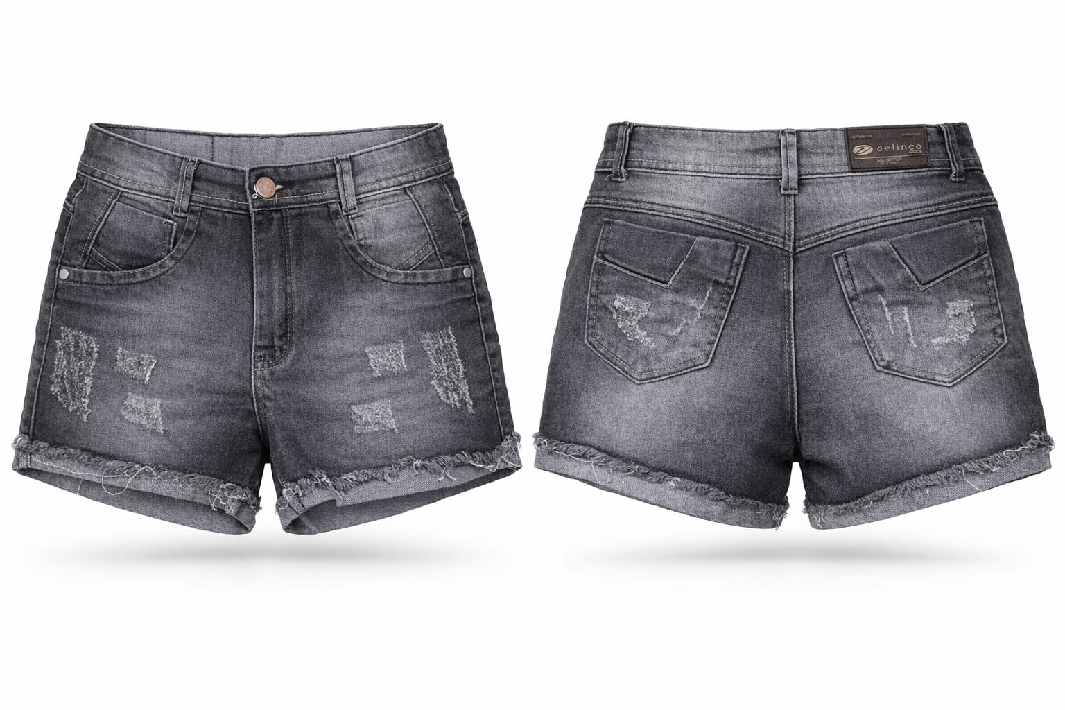 Short Jeans Preto Tamanho 38