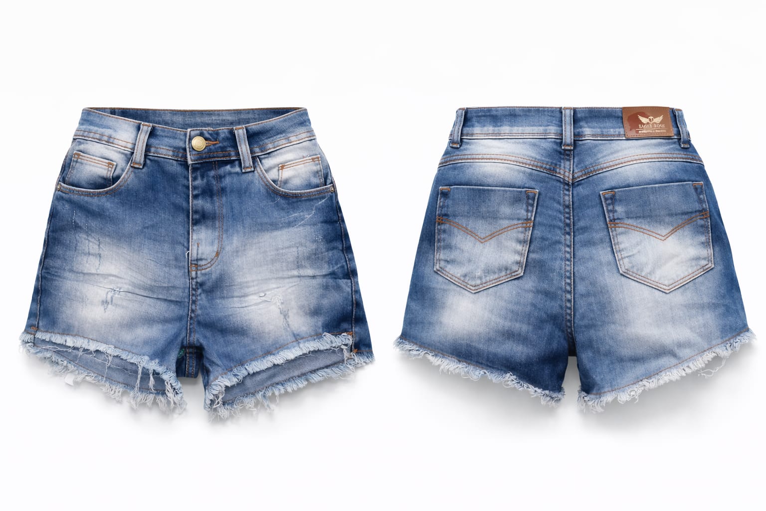 Short Jeans Escuro Tamanho 38