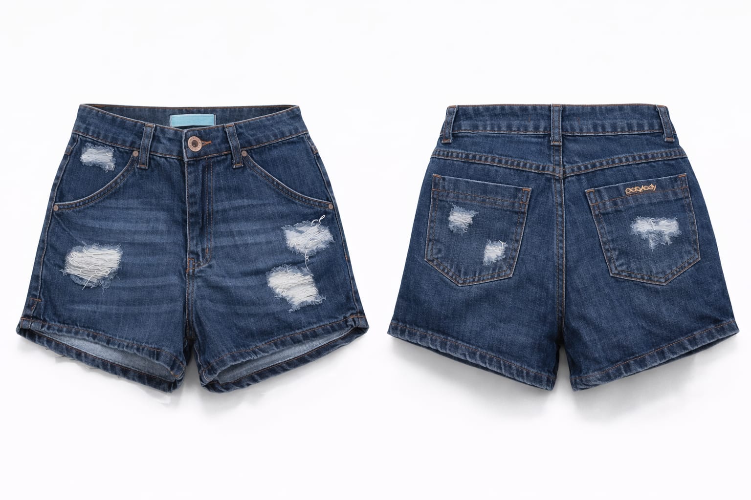 Short Jeans Escuro Tamanho 36