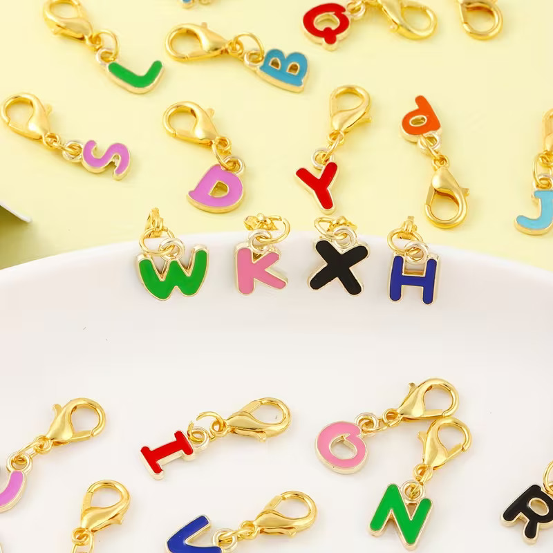 Colorful Alphabet Letter Charms