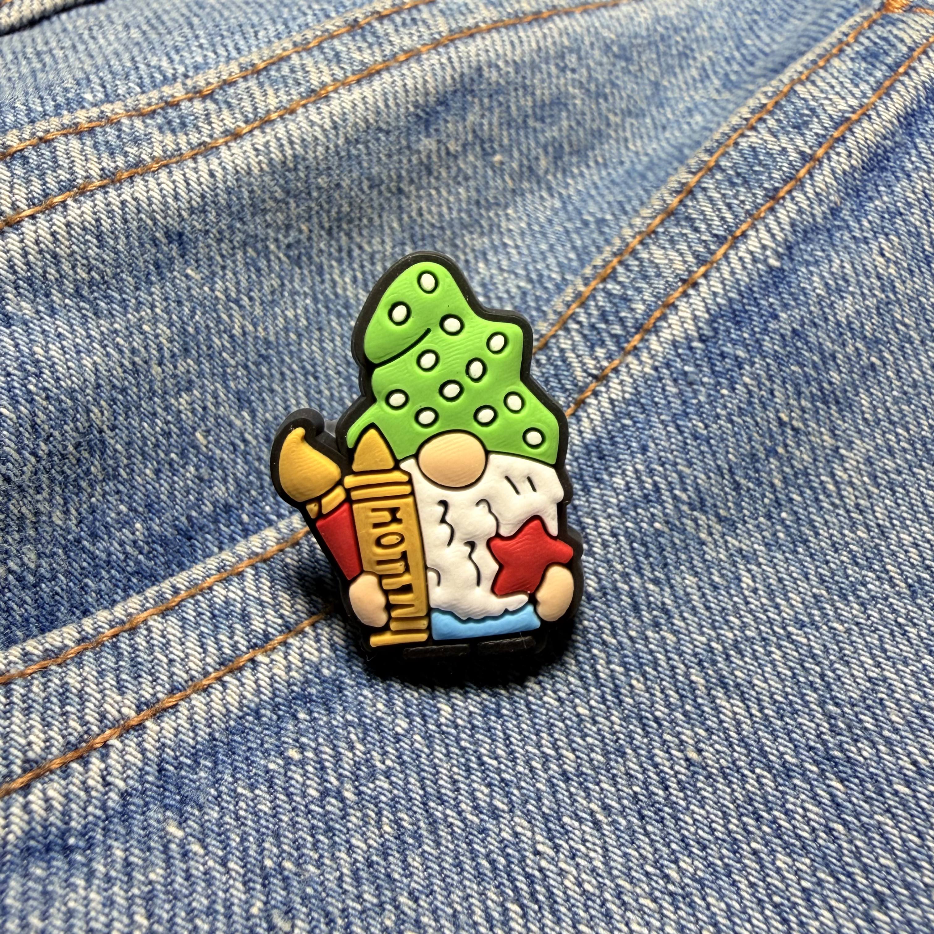 Gnome Enamel Pin for kids