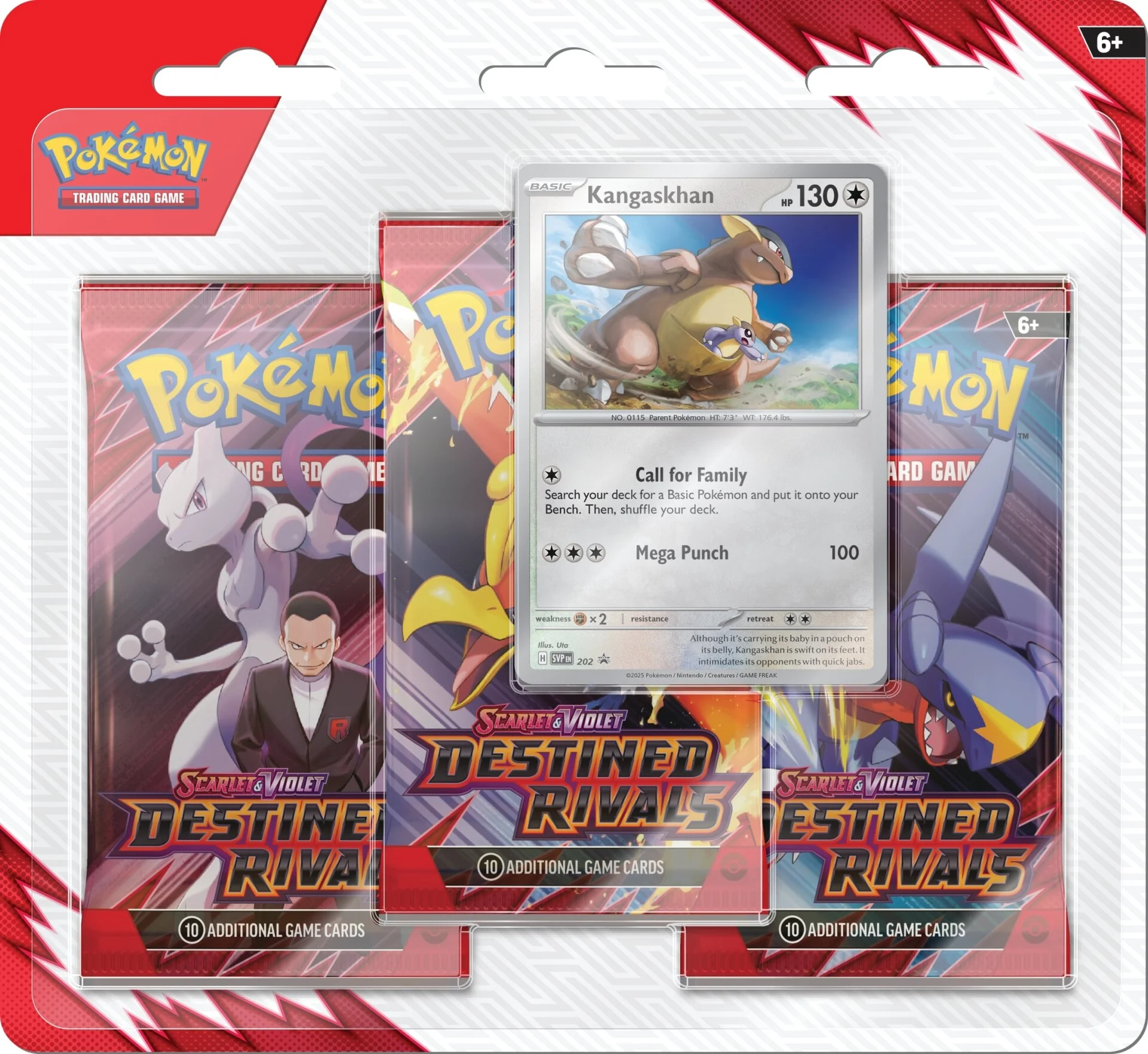 Pokémon Destined Rivals 3 Pack Blister Set Kangaskan