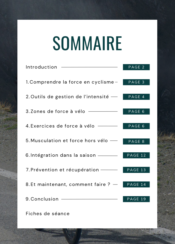 Développez votre force en cyclisme - Le guide complet