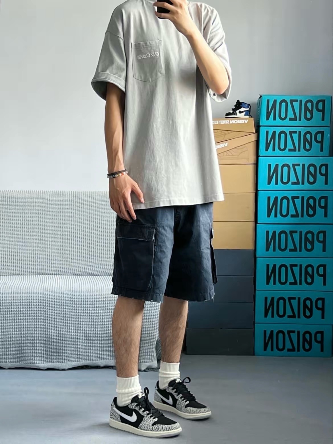 Jordan 1 Retro Low OG Black Cement