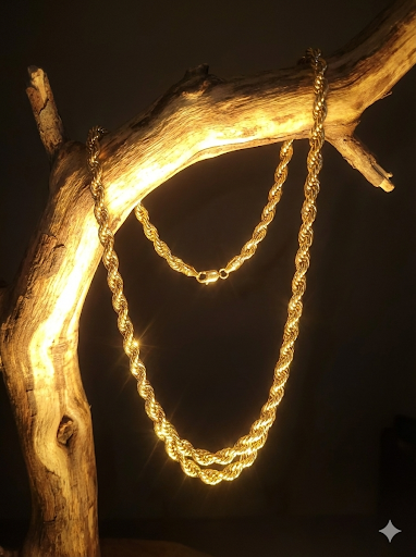 Cadena de oro trenzada