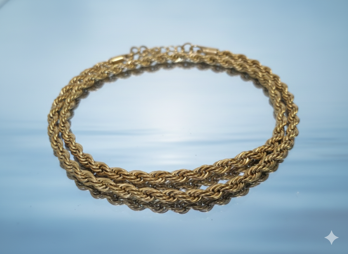 Cadena de oro trenzada