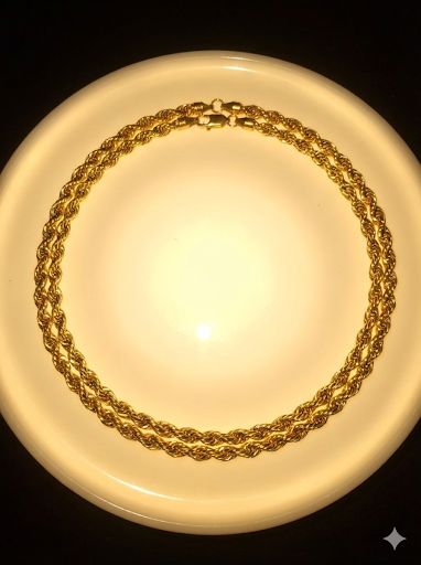 Collar de cadena dorada