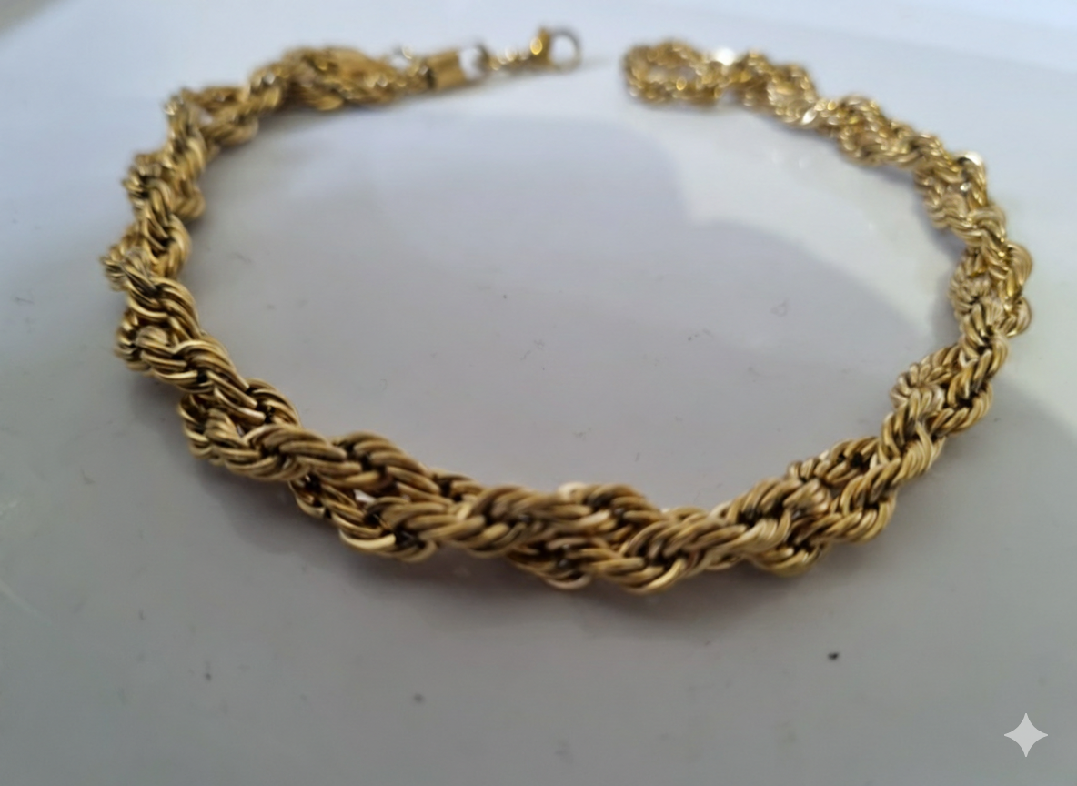 Pulsera de oro trenzada