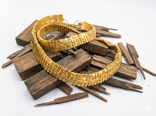 Collar de Malla Flexible "Golden Sovereign"