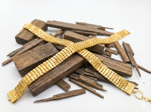 Collar de Malla Flexible "Golden Sovereign"