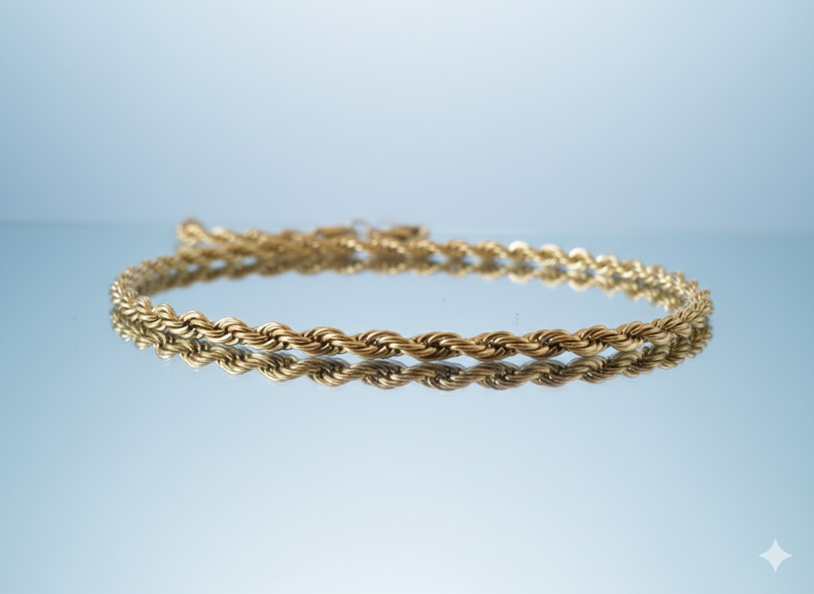 "Collar Cadena Torzal "Golden Royal"