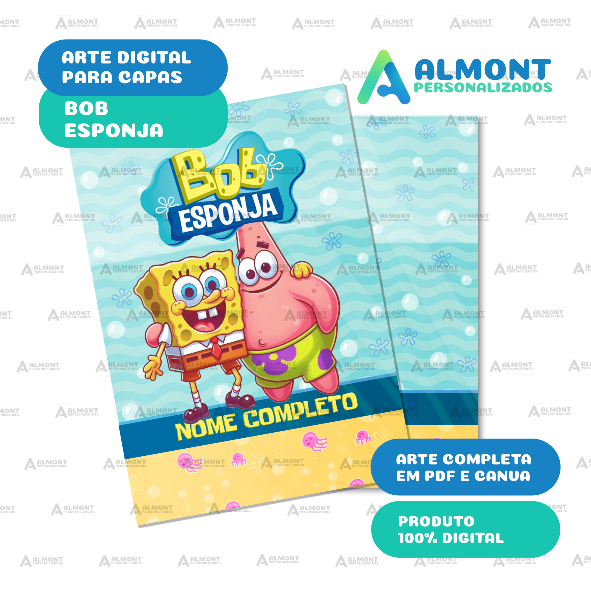 Capa Bob Esponja - Arte Digital