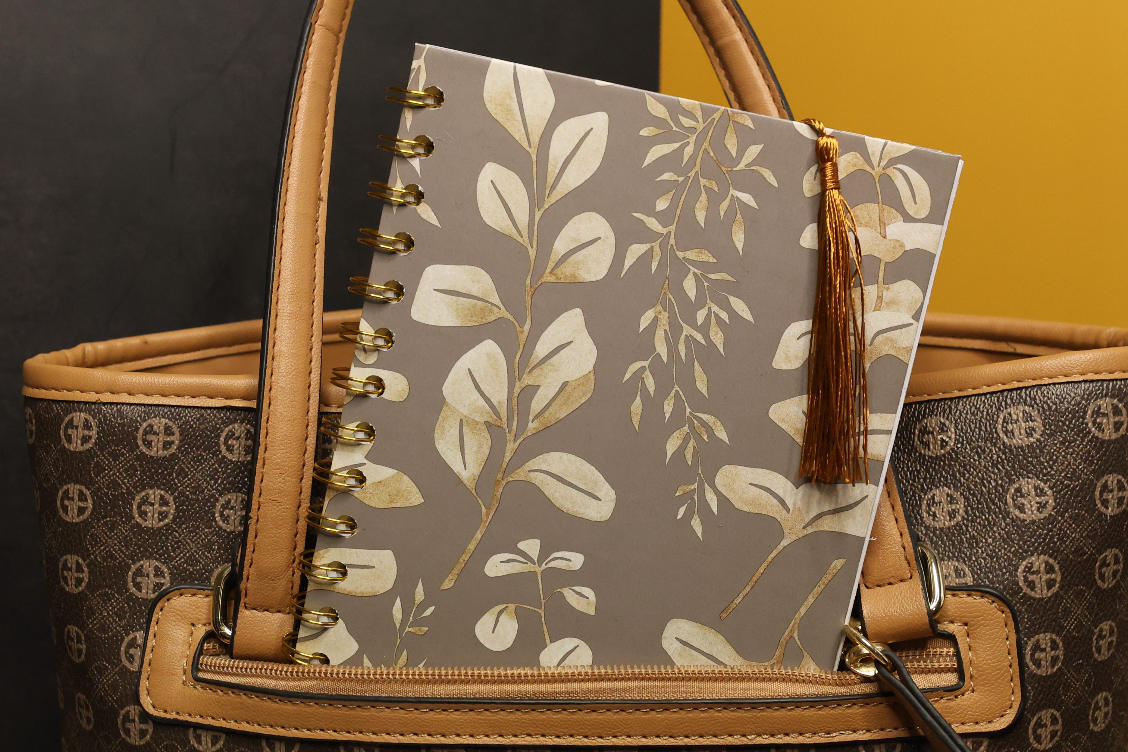 Leaf-Patternedl Notebook