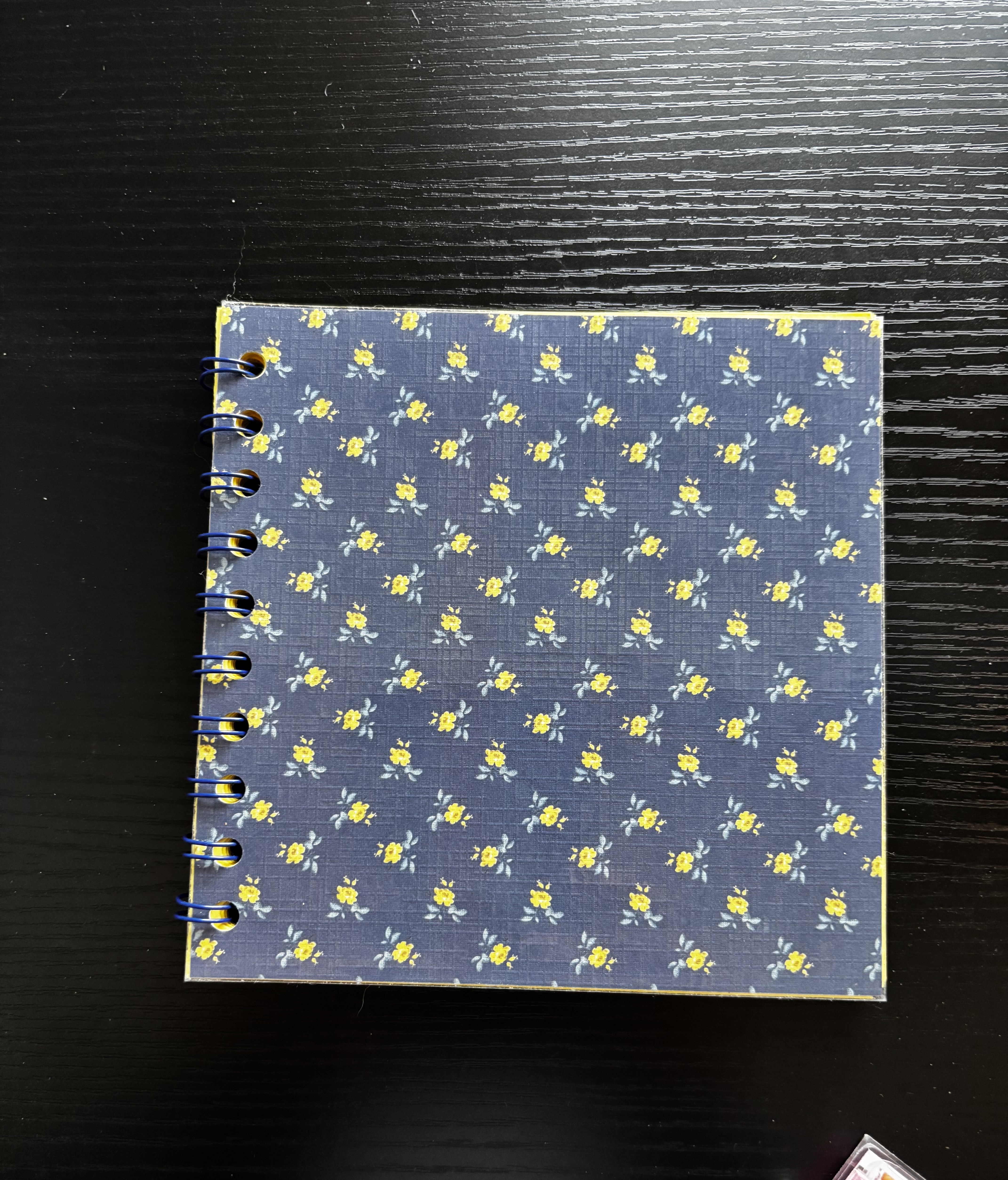 Hip 2B Square Spiral Notebook - Navy Yellow