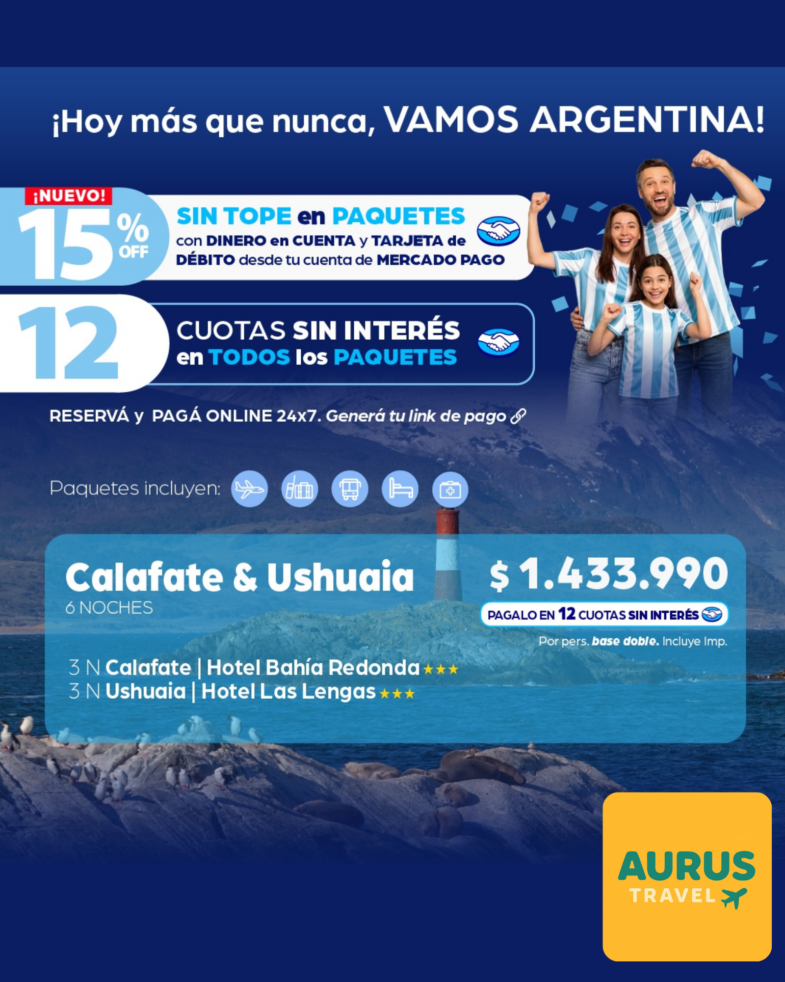 Paquete Calafate & Ushuaia