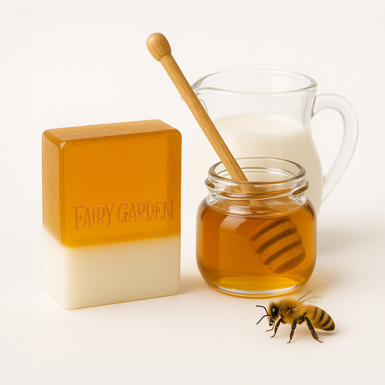 Jabón Natural Artesanal de Miel y Leche 