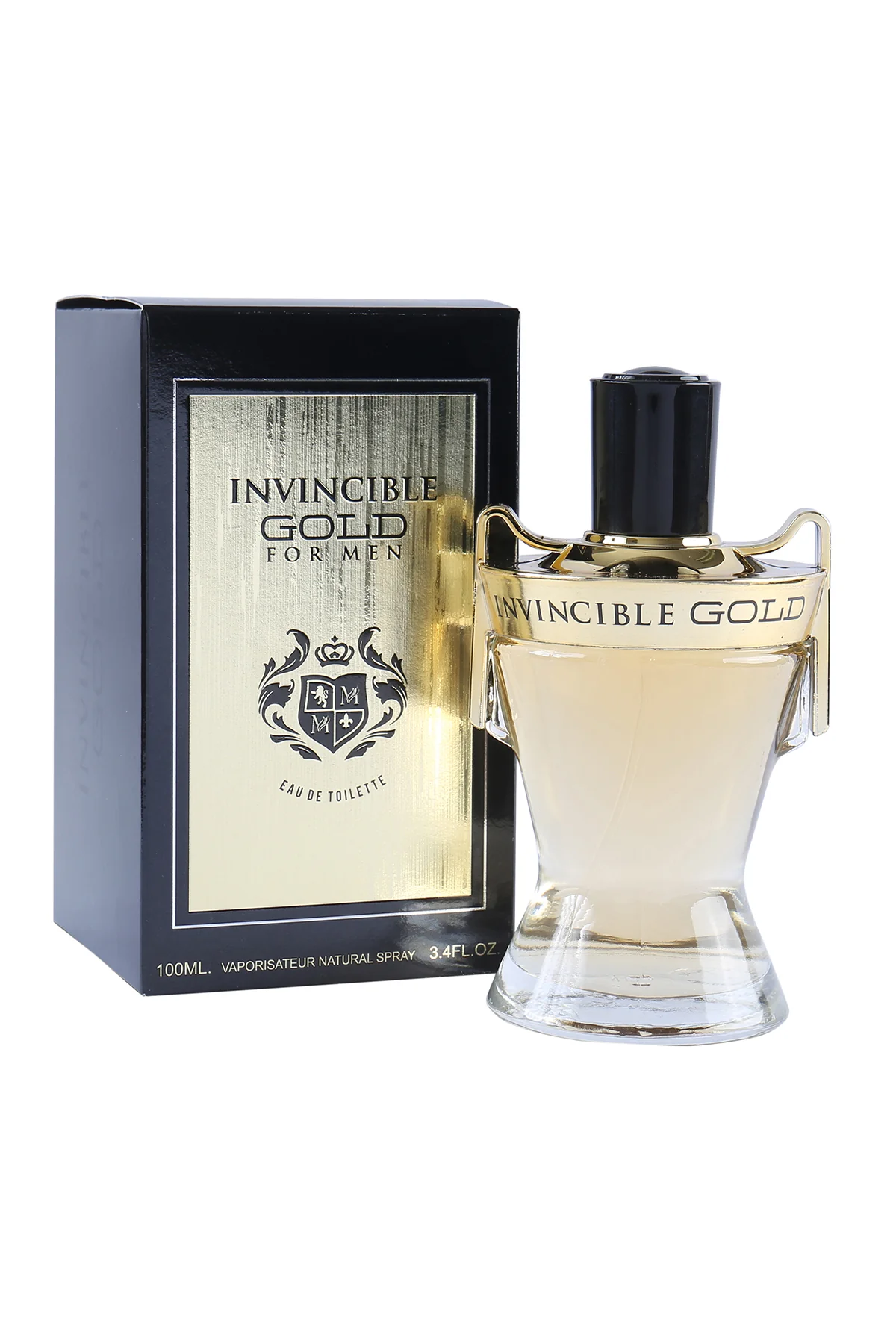Invincible Gold Spray Cologne for Men Eau de Toilette 3. 4fl.zo (100ml)