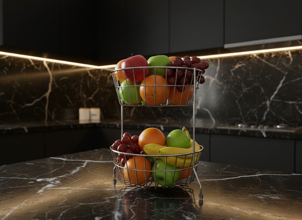 Two-tier fruit basket