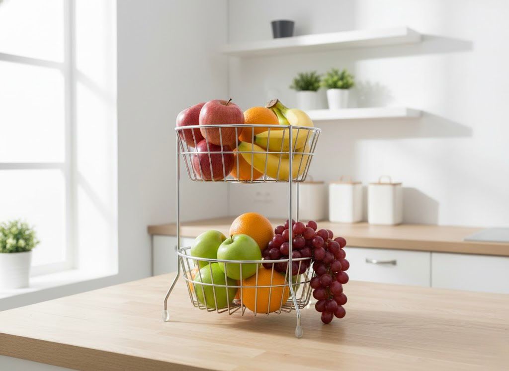 Two-tier fruit basket