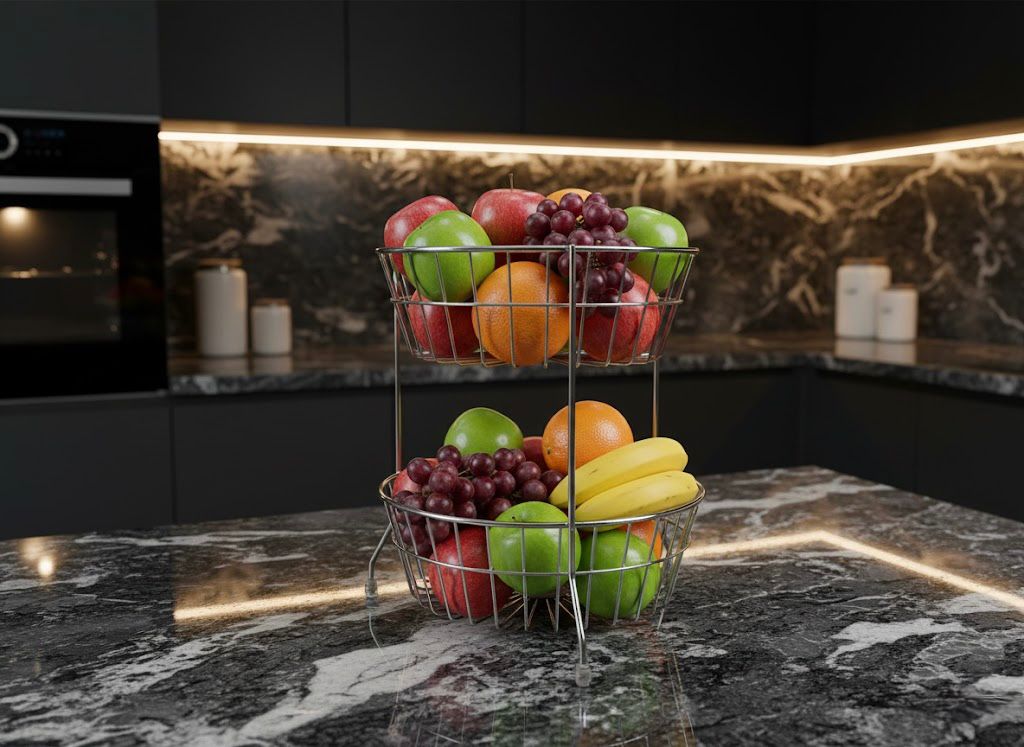 Two-tier fruit basket