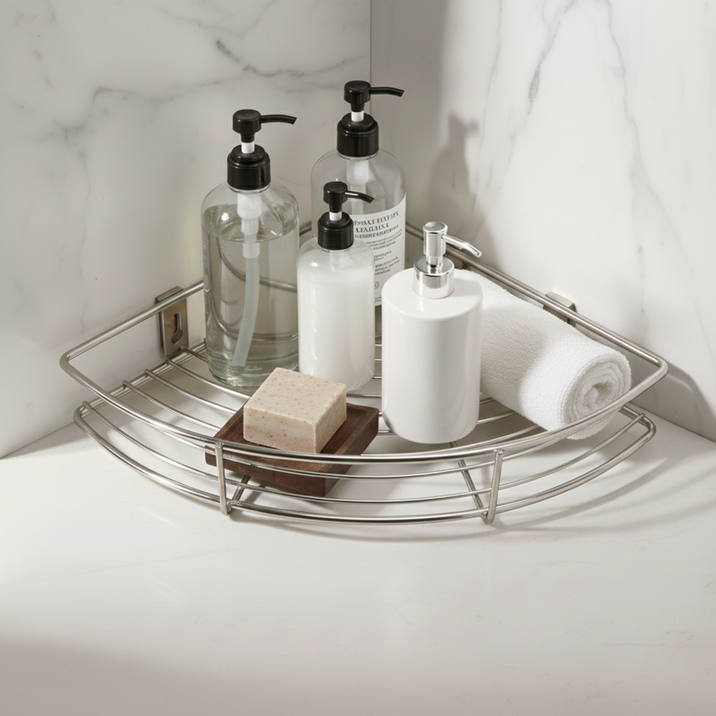 Stainless Steel Corner Shower Shelf