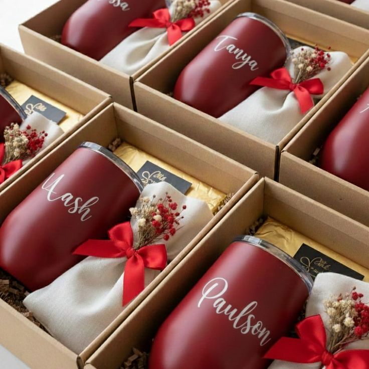Personalized Red Tumbler Gift Set