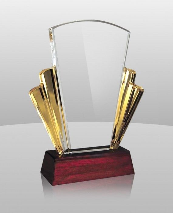 Crystal Gold Accent Trophy