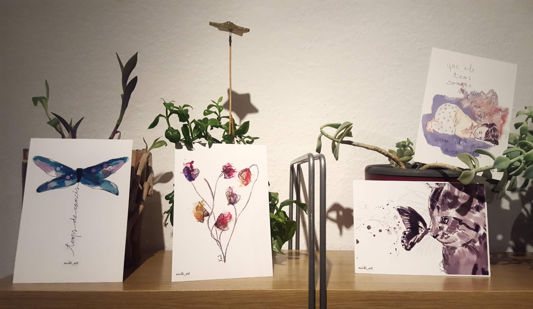 Postal Gato mariposa