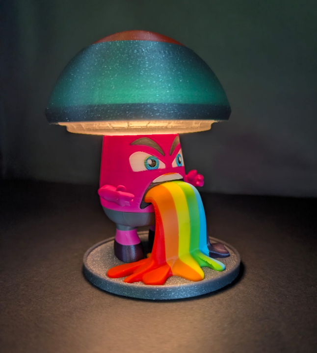Rainbow Vomiting 'Shrooman Being' Lamp