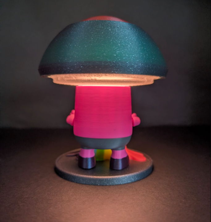 Rainbow Vomiting 'Shrooman Being' Lamp