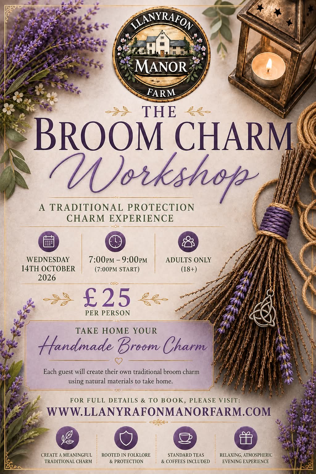 Wed 14th Oct 2026 - Broom Charm Workshop