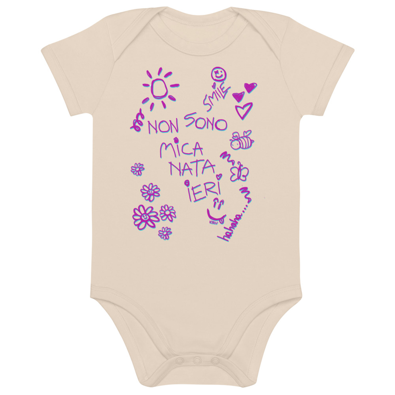Tutina Neonato Cotone Organico | Body Bambino Frase Divertente | Regalo Nascita Originale | Abbigliamento Bimbo 0-18 mesi