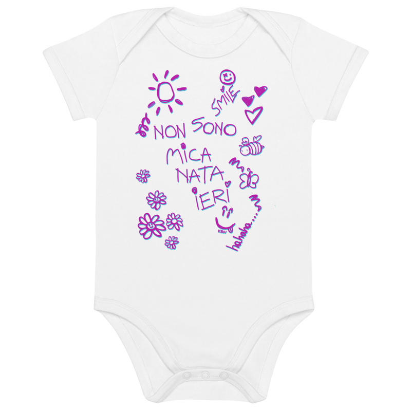 Tutina Neonato Cotone Organico | Body Bambino Frase Divertente | Regalo Nascita Originale | Abbigliamento Bimbo 0-18 mesi