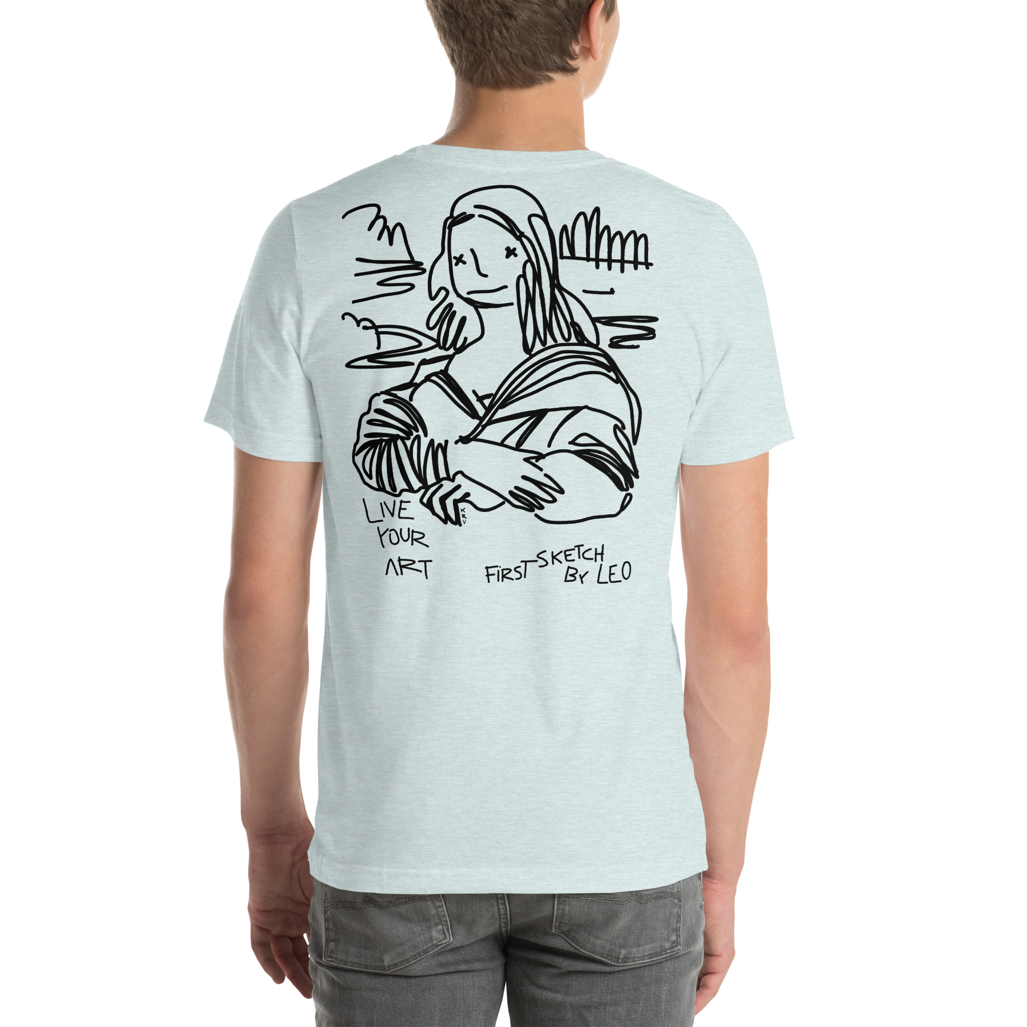 Maglietta First Sketch by Leo | Save the Art |  T-Shirt Streetwear Original KRV - Maglia Unisex 