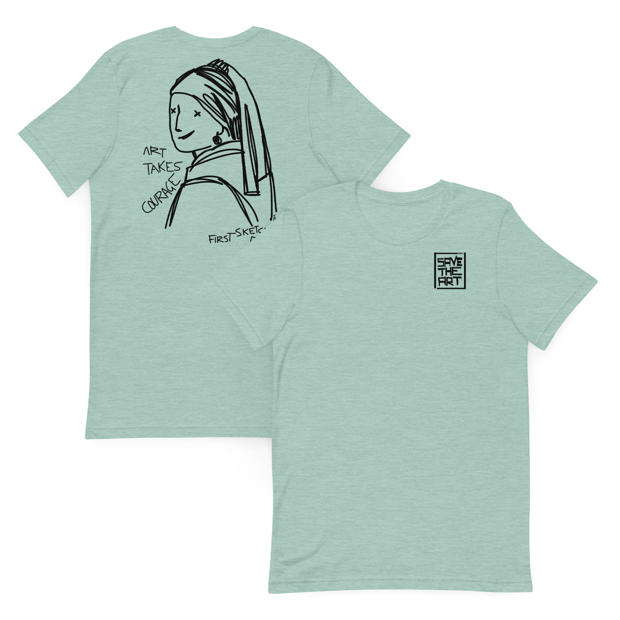First Sketch by Jan | Save the Art | Original KRV - Maglia Unisex