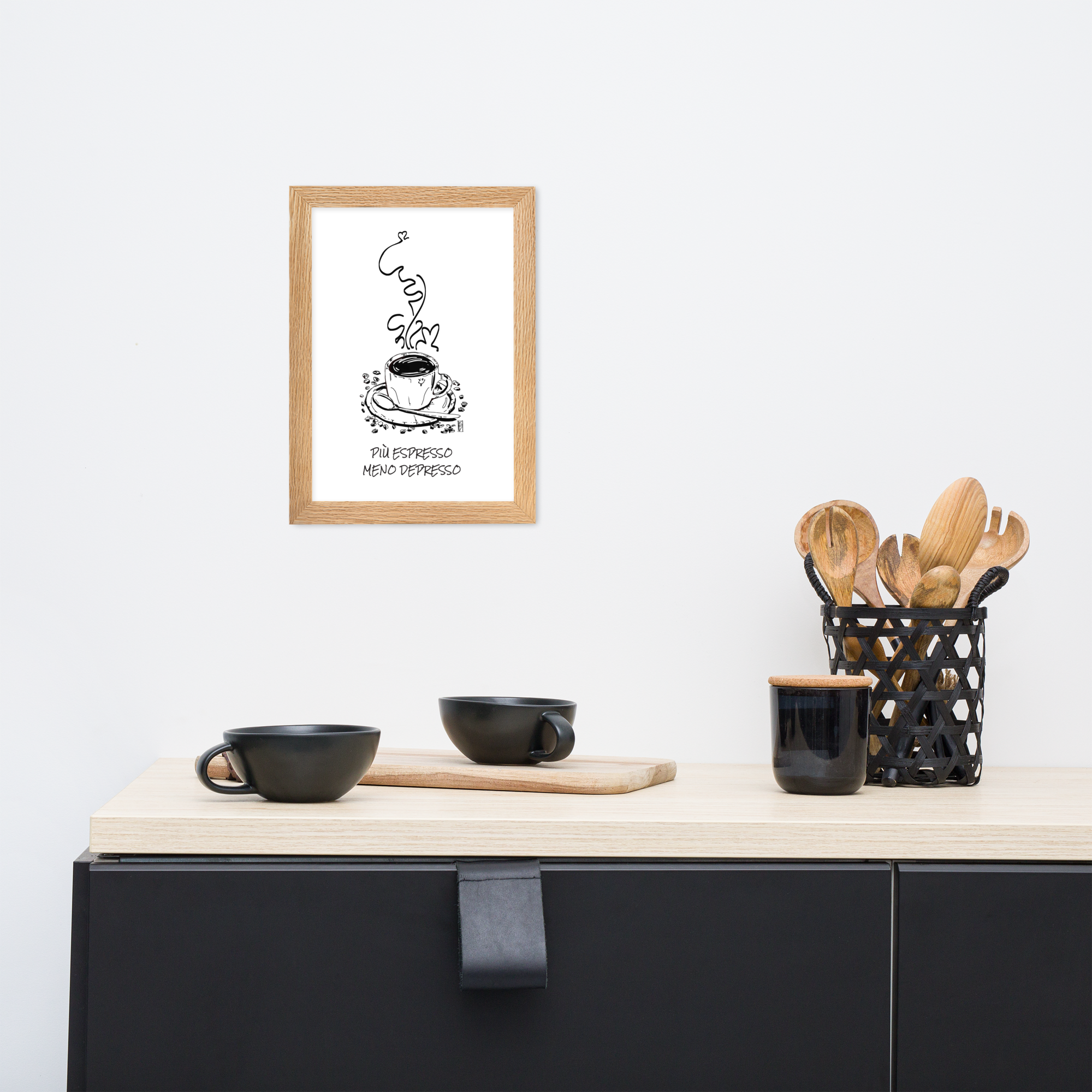 Più Espresso Meno Depresso | Poster A4| Original KRV Brand