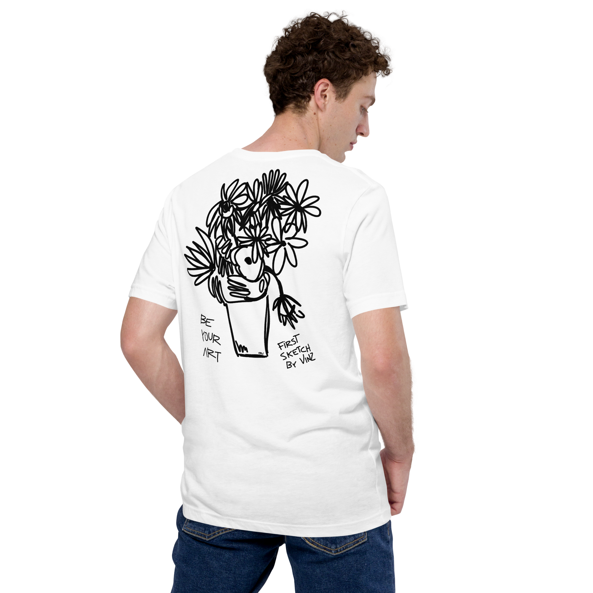 Maglietta First Sketch by Vinz | Save the Art |  T-Shirt Streetwear Original KRV - Maglia Unisex 