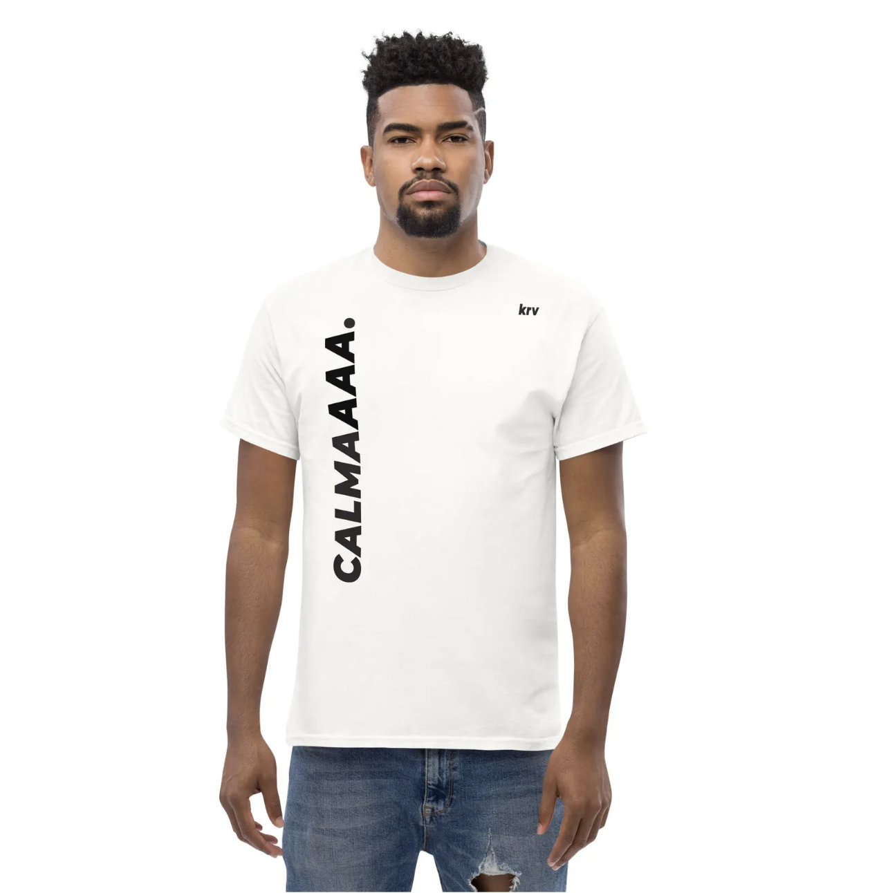 T-shirt Unisex CALMAMAA | Design Tipografico KRV | Streetwear Italiano Statement | Maglietta Gildan 5000