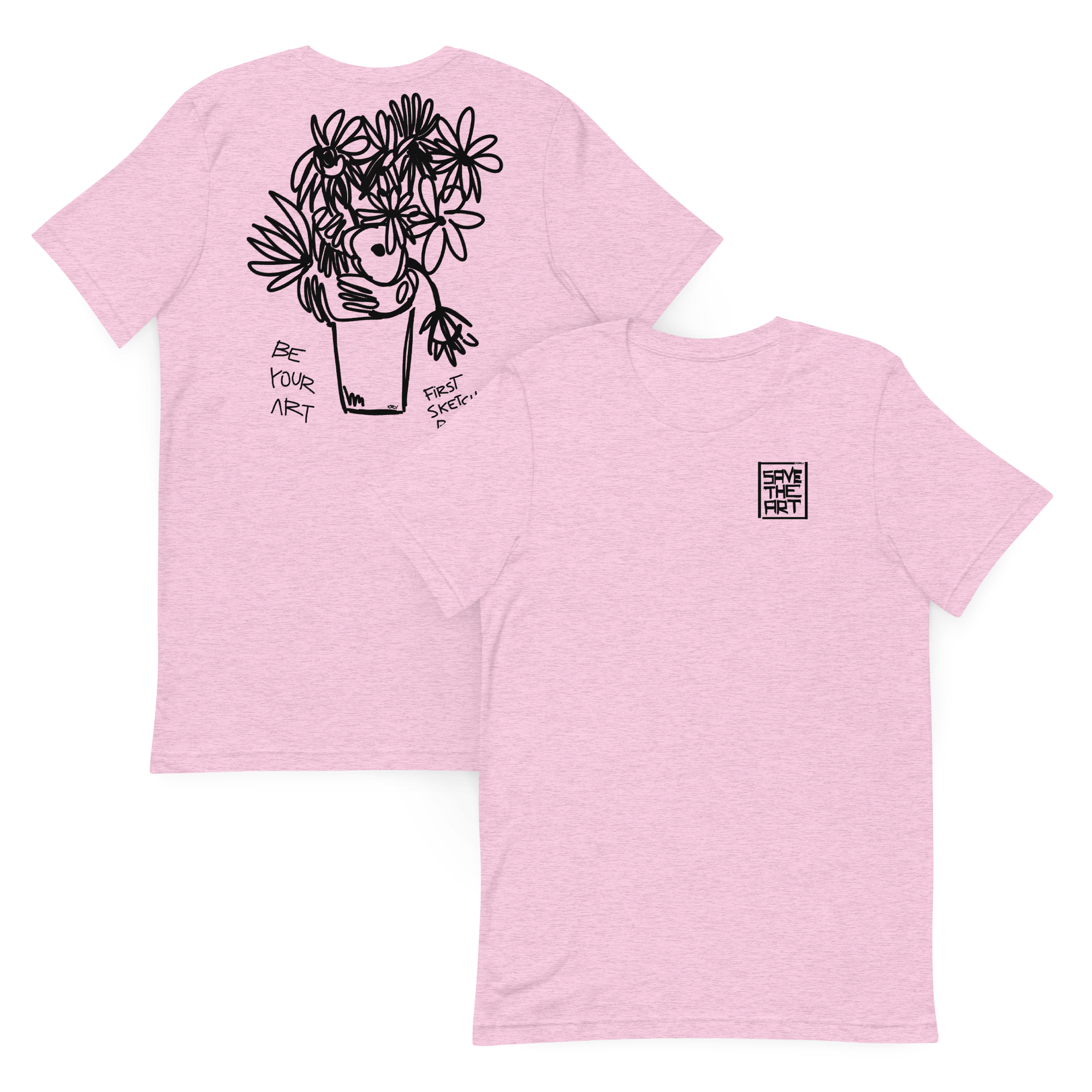 Maglietta First Sketch by Vinz | Save the Art |  T-Shirt Streetwear Original KRV - Maglia Unisex 