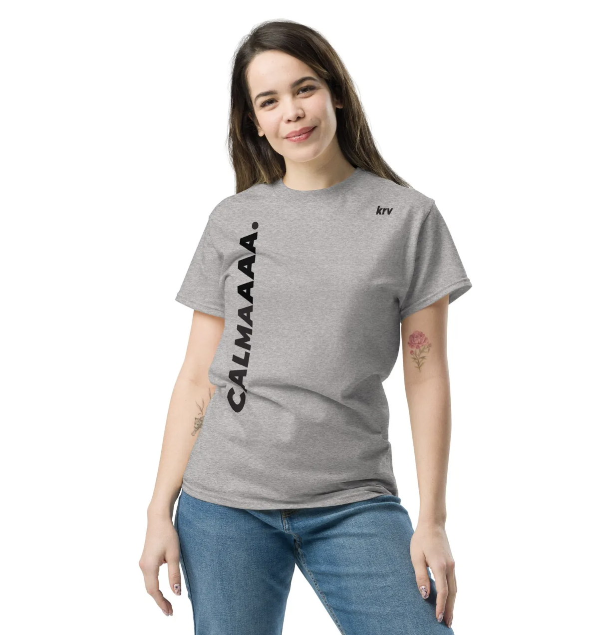 T-shirt Unisex CALMAMAA | Design Tipografico KRV | Streetwear Italiano Statement | Maglietta Gildan 5000