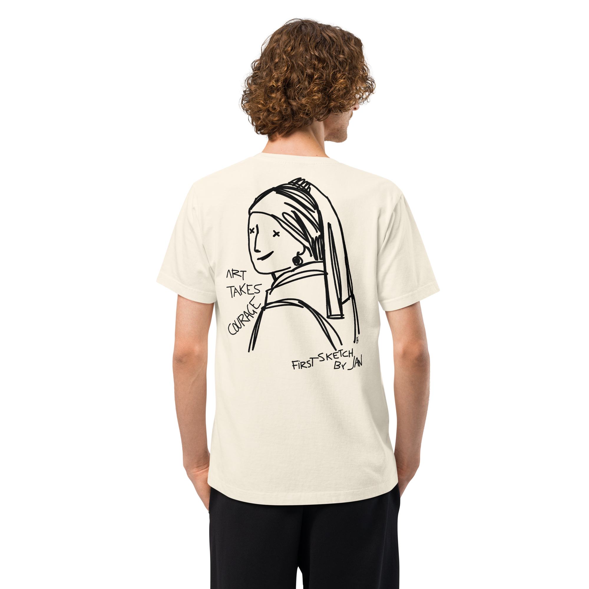 First Sketch by Jan | Save the Art | Original KRV - Unisex oversized t-shirt