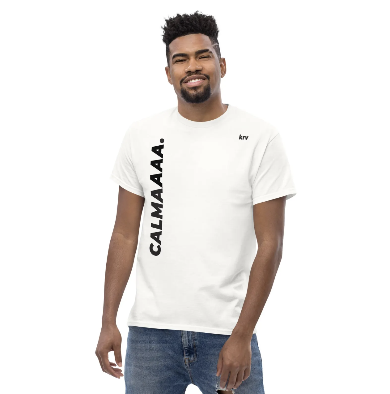 T-shirt Unisex CALMAMAA | Design Tipografico KRV | Streetwear Italiano Statement | Maglietta Gildan 5000