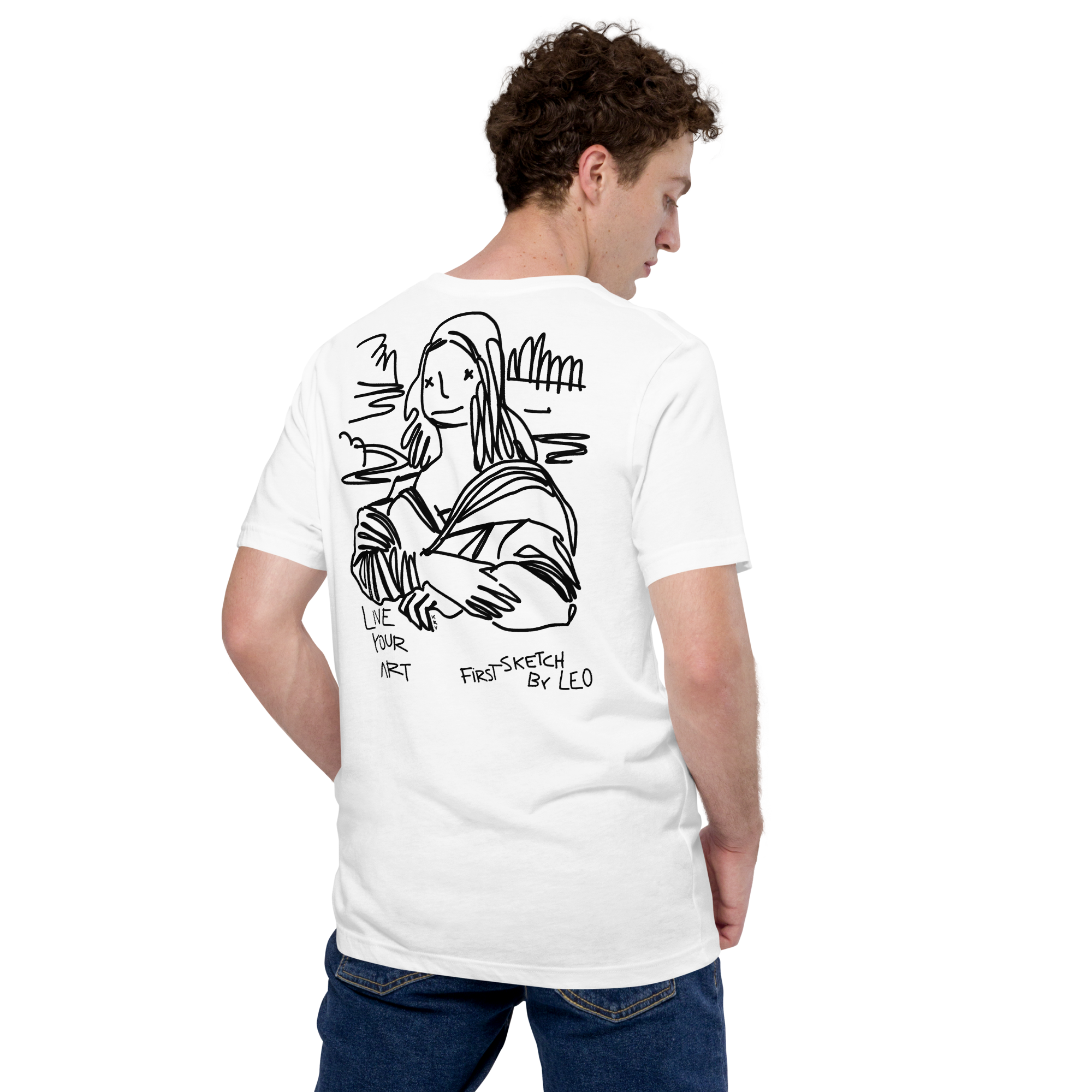 Maglietta First Sketch by Leo | Save the Art |  T-Shirt Streetwear Original KRV - Maglia Unisex 