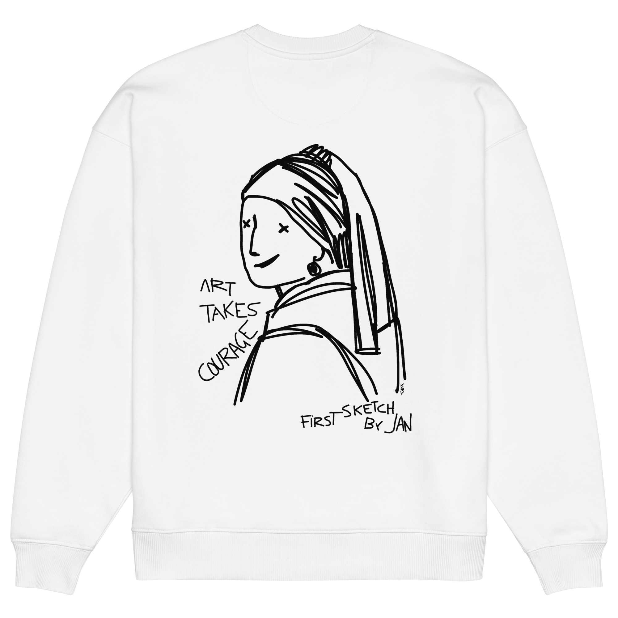 First Sketch by Jan | Save the Art | Original KRV - Unisex organic oversized sweatshirt