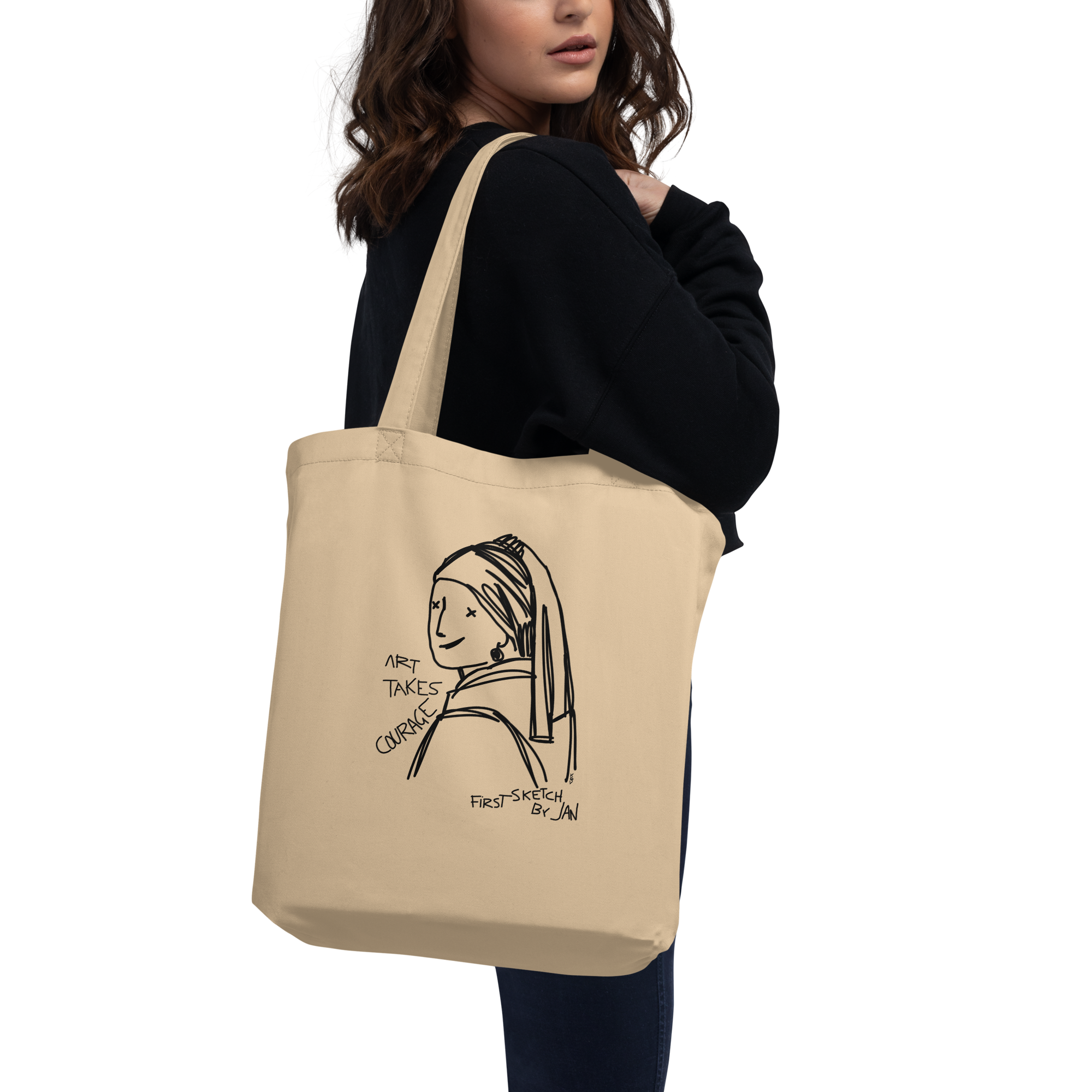 First Sketch by Jan | Save the Art | Original KRV | Eco Tote Bag